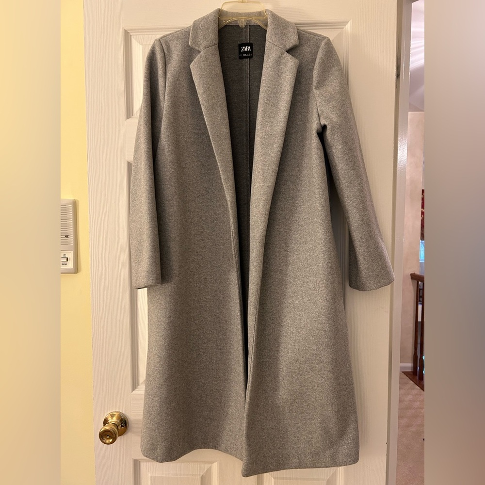 Zara Women's Gray Long Coat